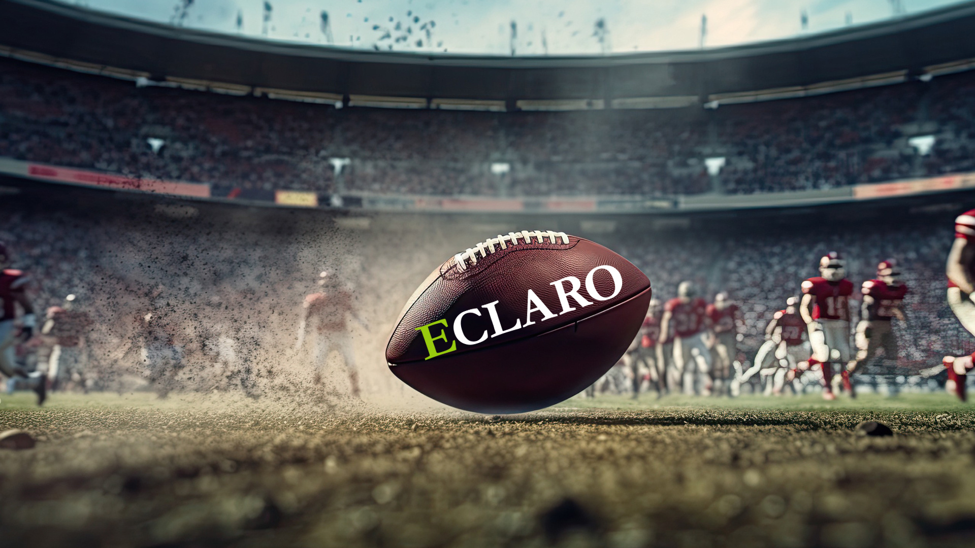 ECLARO logo football in football stadium