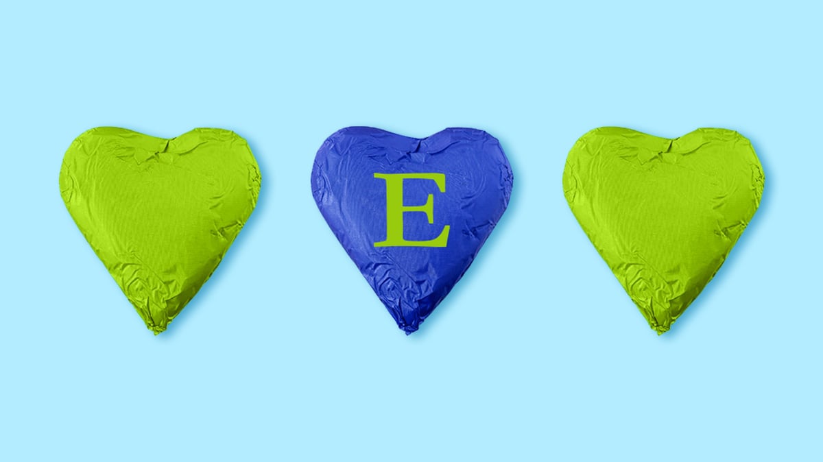ECLARO Valentine's Day Candy Hearts with ECLARO Green E